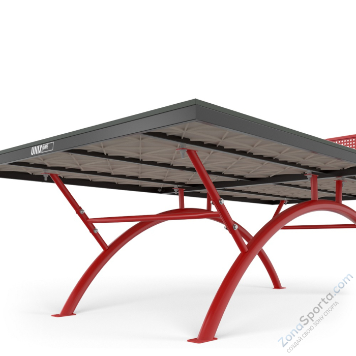 Антивандальный теннисный стол Unix Line 14 mm SMC (Grey/Red)