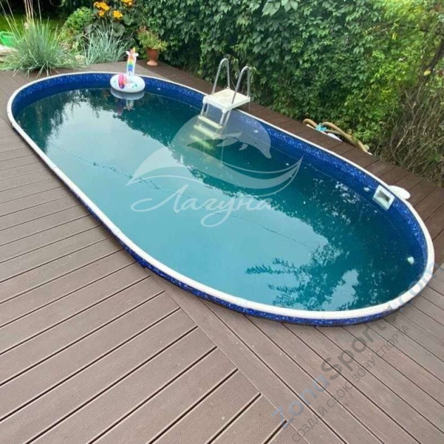 Бассейн Лагуна ТМ244 овальный вкапываемый 4 х 2 х 1,25 м