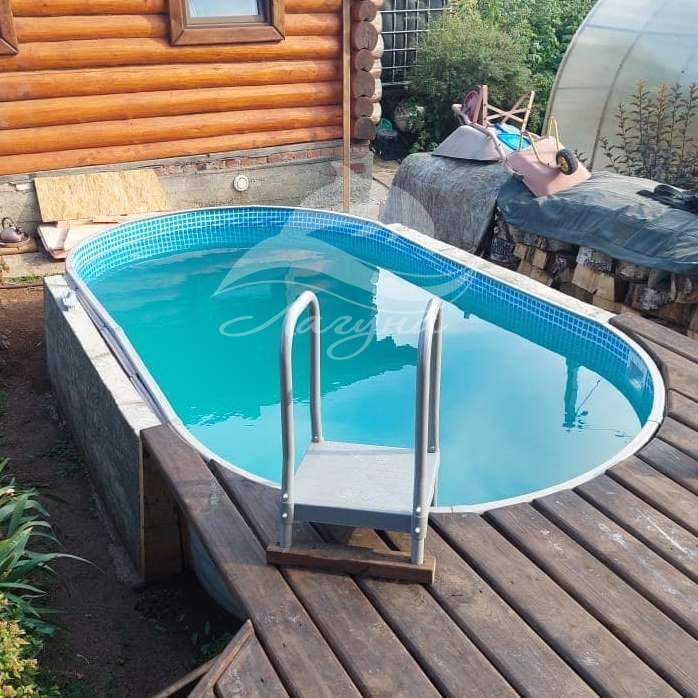 Бассейн Лагуна ТМ828 овальный вкапываемый 5 х 3 х 1.25 м