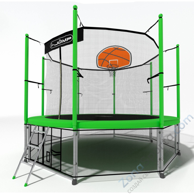 Батут i-Jump Basket 12ft green