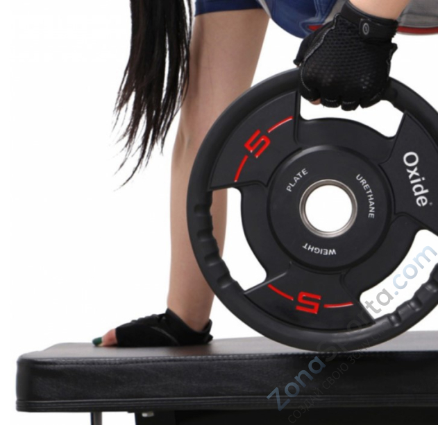 Черный олимпийский полиуретановый диск Oxide OWP02 15 кг
