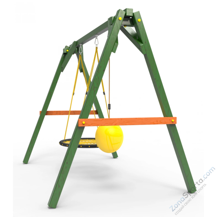 Деревянные качели Пикник 2 Вега (качели гнездо 1м качели drop)