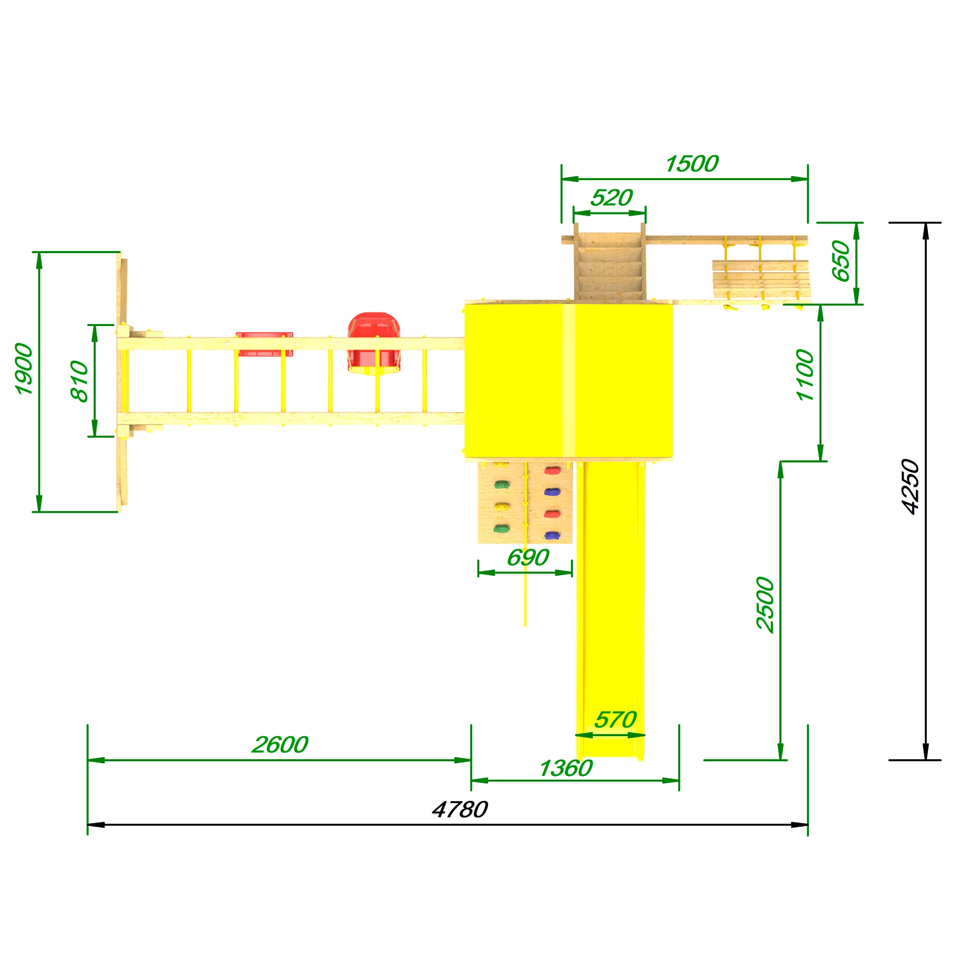 Детская площадка ПикНик Стандарт с рукоходом