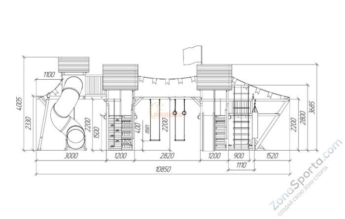 Детская площадка Савушка Люкс 1