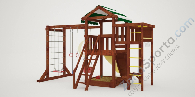 Детская площадка Савушка Мастер 4 (Махагон) 4 сезона