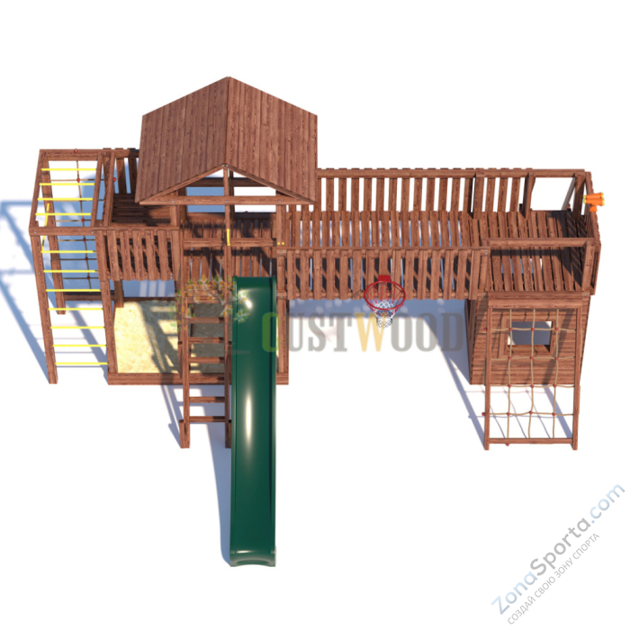 Детская деревянная игровая площадка для улицы дачи CustWood Active 12