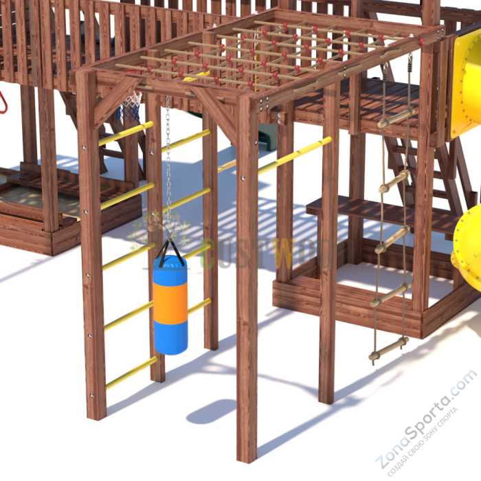 Детская деревянная игровая площадка для улицы дачи CustWood Active 14