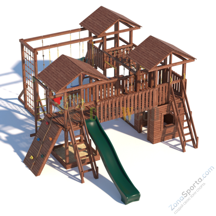 Детская деревянная игровая площадка для улицы дачи CustWood Active 15