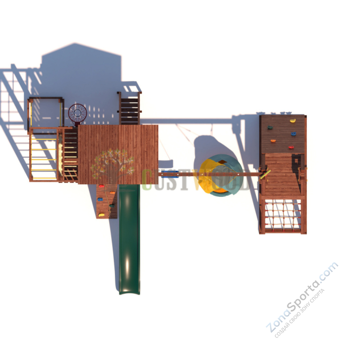 Детская деревянная игровая площадка для улицы дачи CustWood Active 2