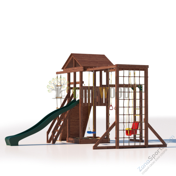 Детская деревянная игровая площадка для улицы дачи CustWood Active 3