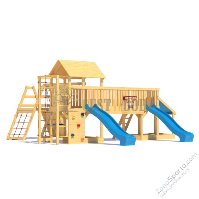 Детская деревянная игровая площадка для улицы дачи CustWood Scout S12