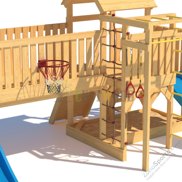 Детская деревянная игровая площадка для улицы дачи CustWood Scout S13