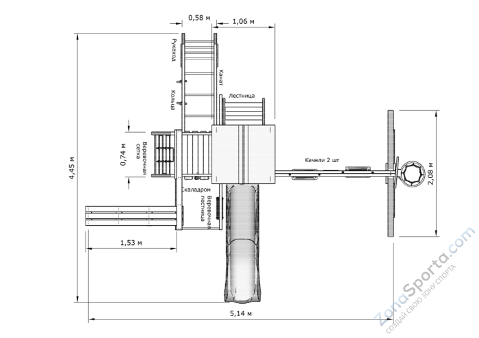 Детская игровая площадка IgraGrad X1
