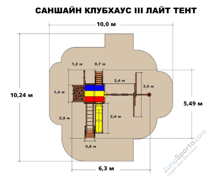 Детская игровая площадка Саншайн Фанхаус III Лайт Тент (Sunshine Funhouse III RYB Light)