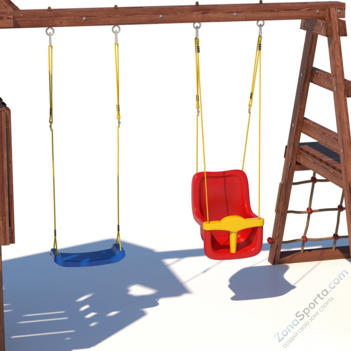 Детская площадка CustWood Junior Color JC15 с деревянной крышей