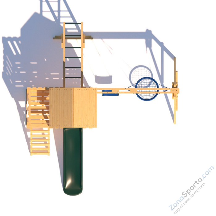 Детская площадка CustWood Junior J5 с деревянной крышей