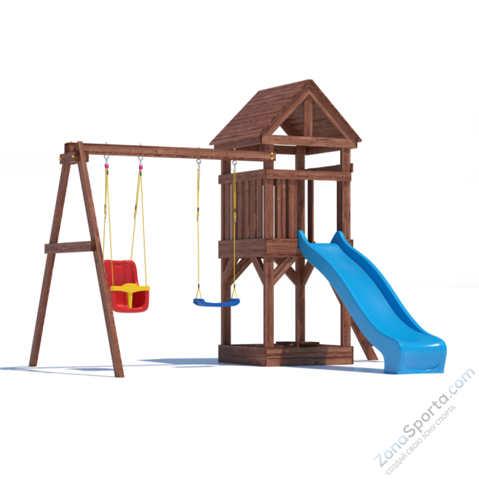 Детская площадка CustWood Scout SC2 с деревянной крышей