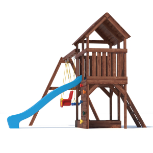 Детская площадка CustWood Scout SC3+ с деревянной крышей 