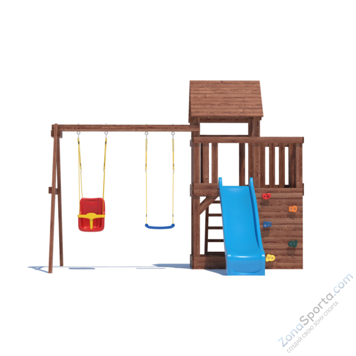 Детская площадка CustWood Scout SC3 с деревянной крышей