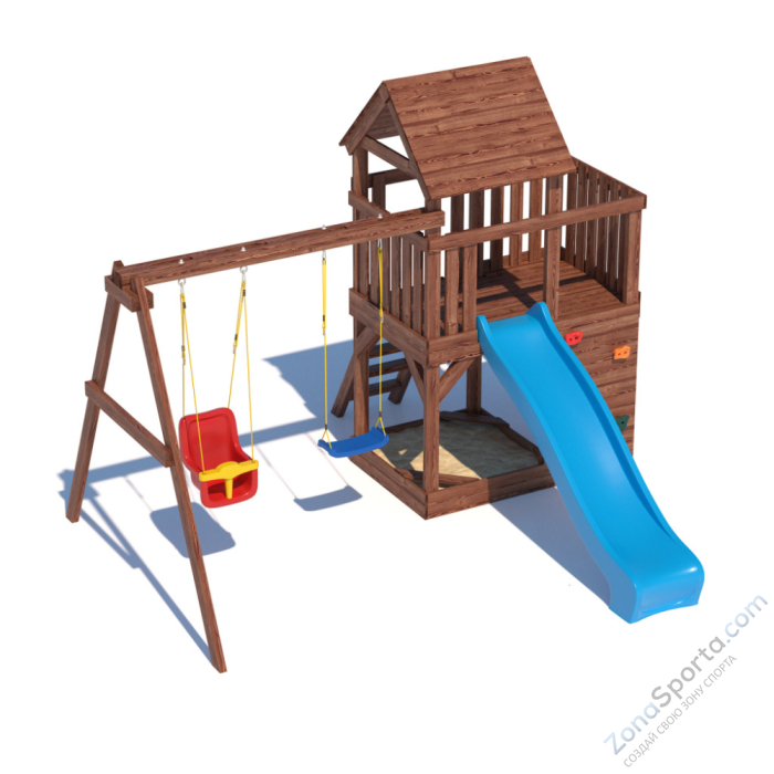 Детская площадка CustWood Scout SC3 с деревянной крышей