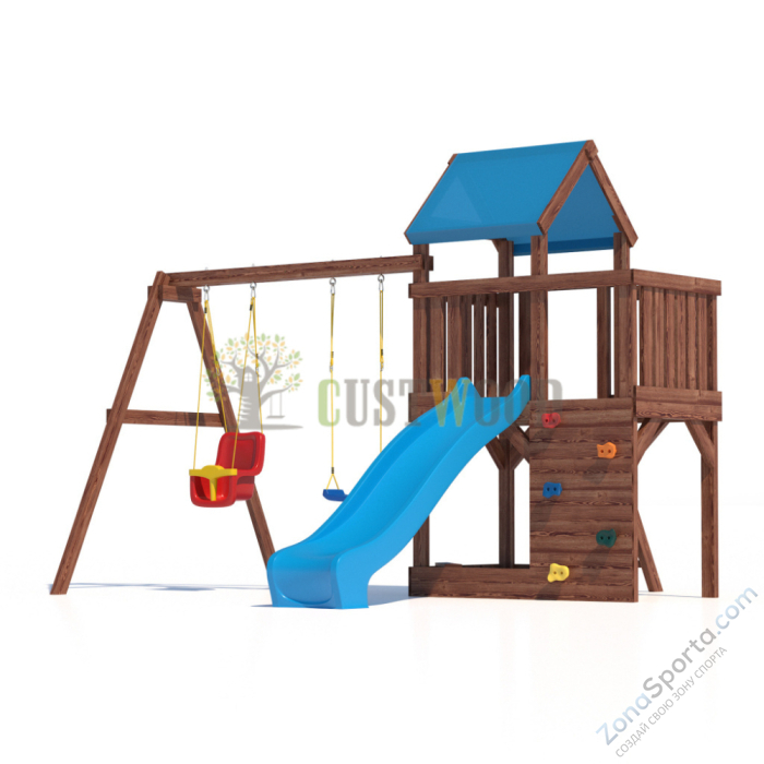 Детская деревянная игровая площадка для улицы дачи CustWood Scout SC3