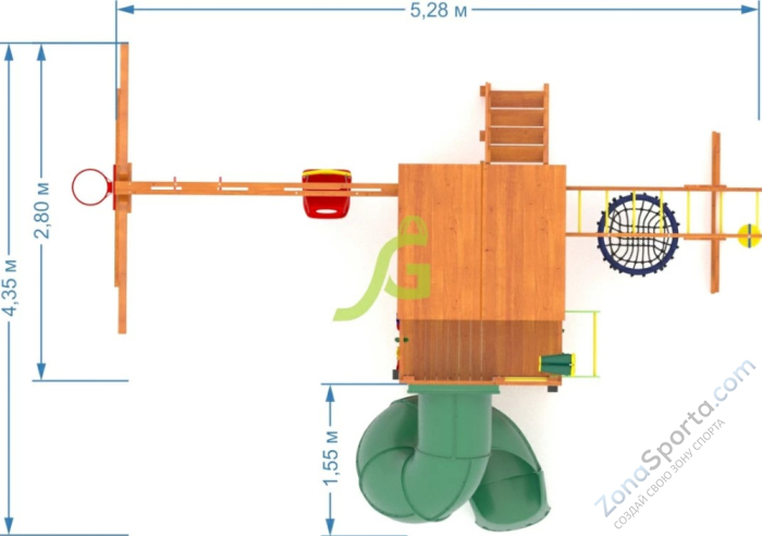 Детская площадка IgraGrad Крафт Pro 4 с трубой