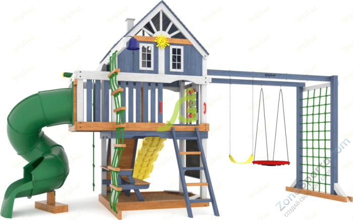 Детская площадка IgraGrad Шато с трубой (Домик) мод.1