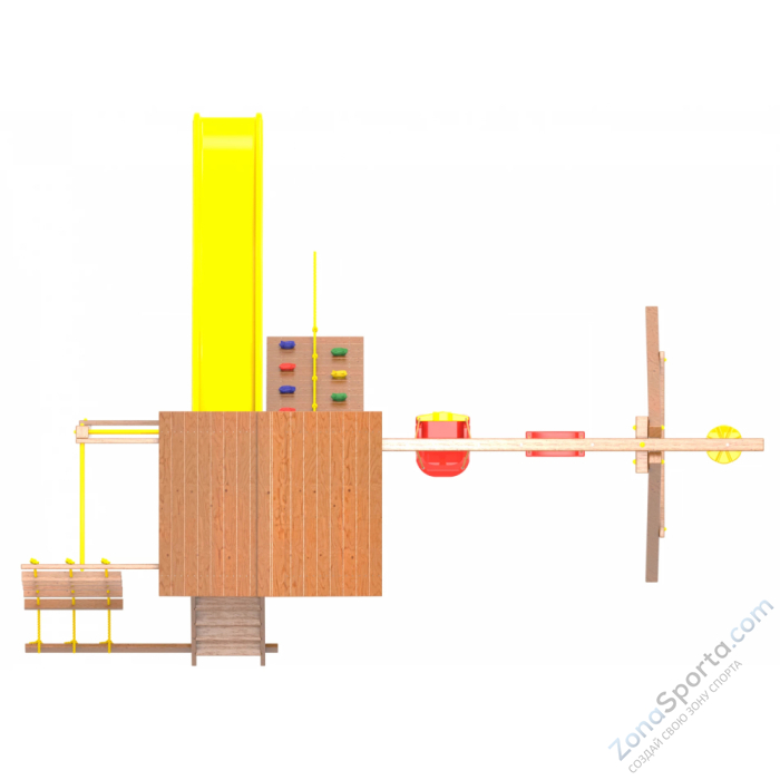 Детская площадка Пикник Оптимус Д с турником и шведской стенкой
