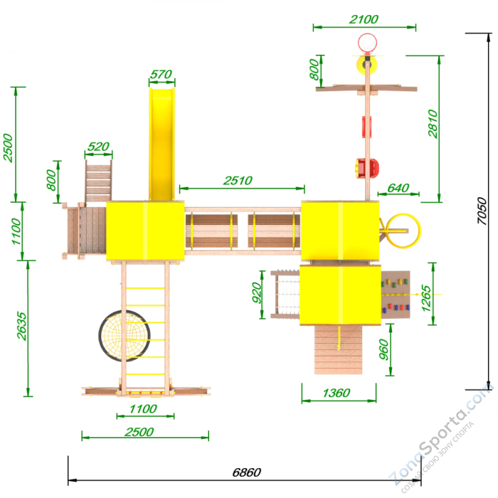 Детская площадка Пикник Оптимус Стэйдж Бонд с шестом