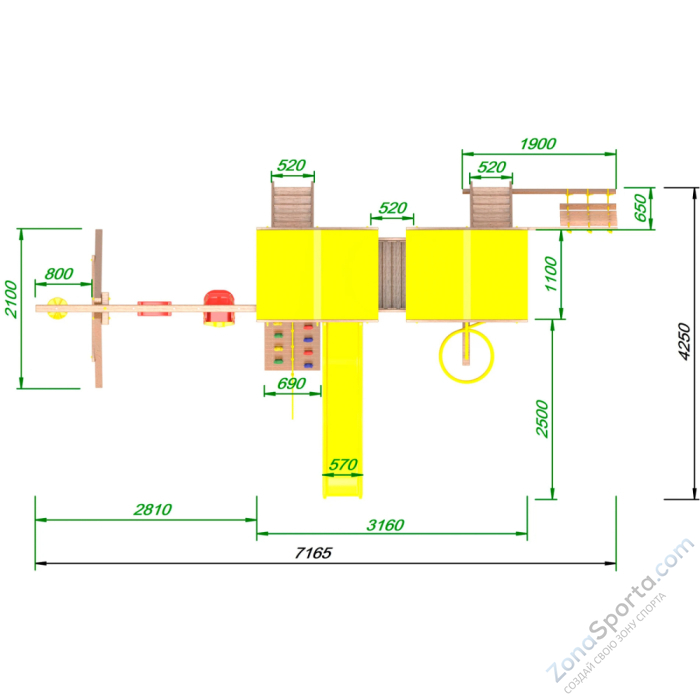 Детская площадка Пикник Оптимус Твин Вираж