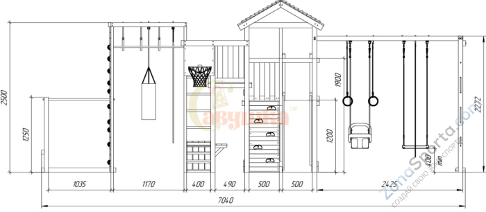 Детская площадка Савушка Мастер 4 Семейная