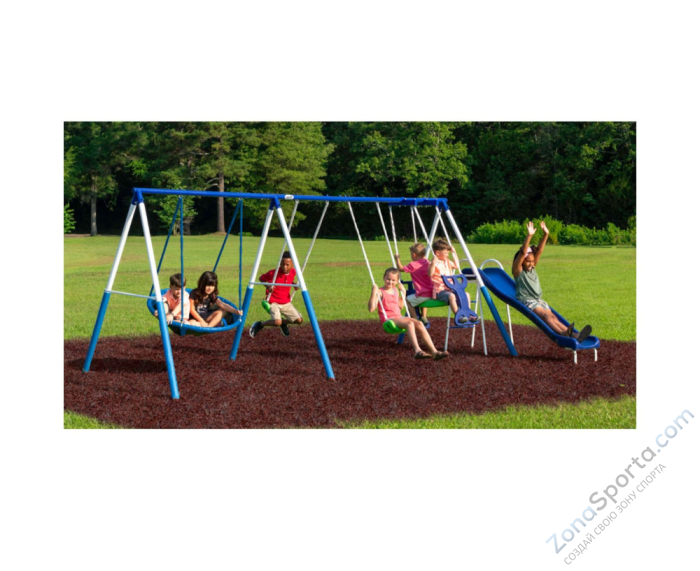 Детский комплекс DFC качели, качели-гнездо и горка 76208