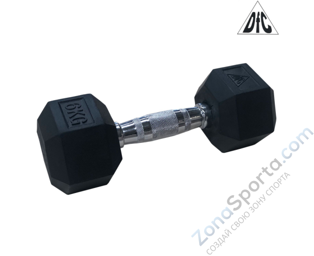 Гантели гексагональные 2 шт. по 6 кг DFC DB001-6
