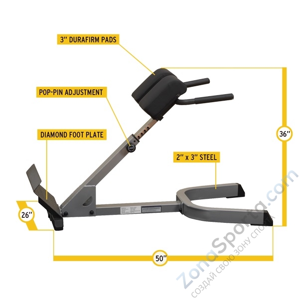 Гиперэкстензия Body Solid GHYP345 45 градусов
