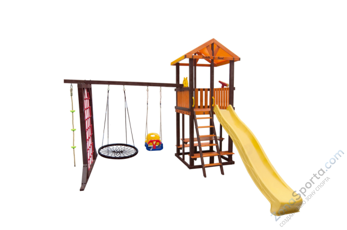 Игровой комплекс Perfetto sport Bari-9 + качели Паутина