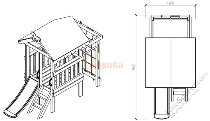 Игровой комплекс Савушка Baby 13 оливковый
