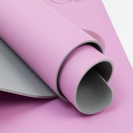 Коврик для йоги INEX Yoga PU Mat TPE c гравировкой сиреневый