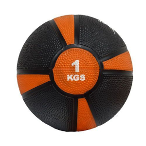 Медбол 1 кг черный с оранжевым Fitex FTX-1212-1kg