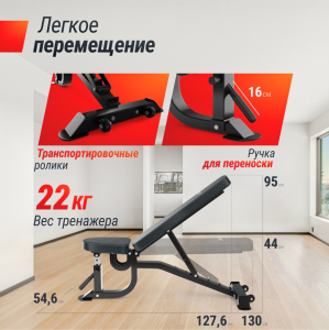 Скамья силовая регулируемая Unix Fit Bench 200R