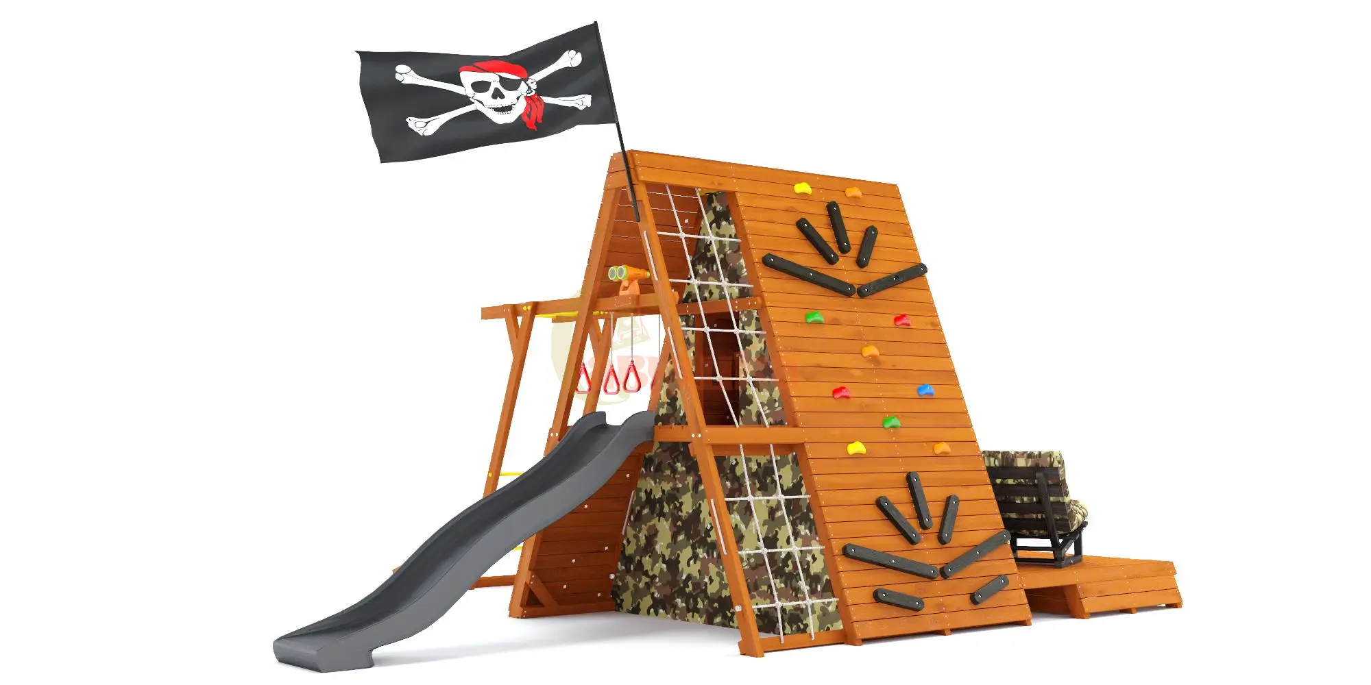 Спортивный домик Савушка База-5 (Милитари) с креслами