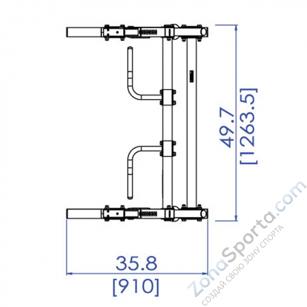Стойка силовая Half Rack Powertec WB-HR14 Black