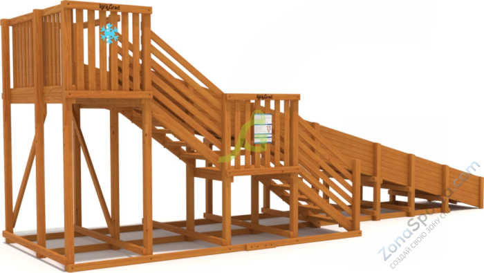 Зимняя горка IgraGrad Snow Fox скат 8 м