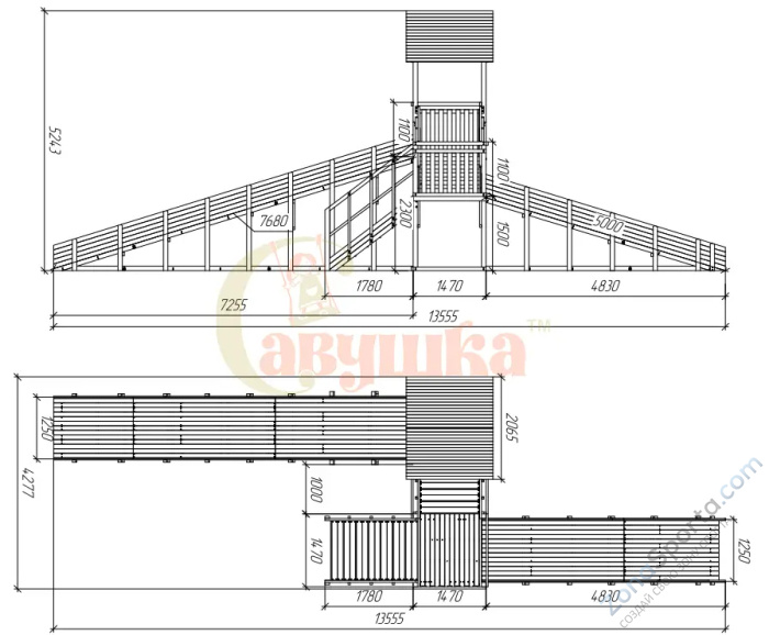 Зимняя горка Савушка Зима 7/3