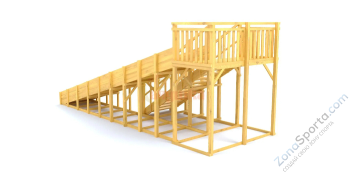 Зимняя горка Савушка Зима Wood-6
