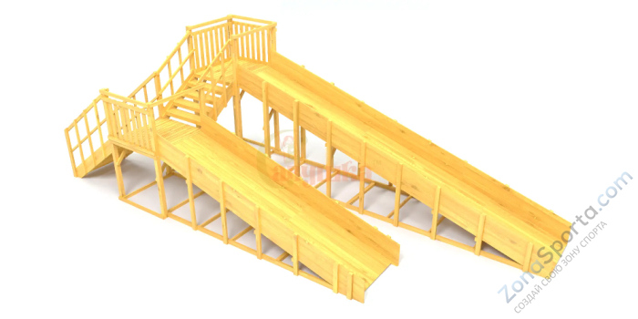 Зимняя горка Савушка Зима Wood-7